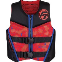 Full Throttle 14250010000222 Rapid Dry Flex Back Life Vest, Youth, Red - 14250010000222 - 116-14250010000222F1