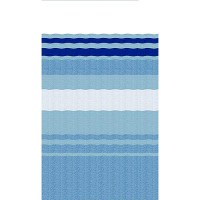Carefree Ju148E00 1-Piece Standard Vinyl Awning Replacement Fabric, 14', Ocean Blue Fade On Both Sides, White Weatherguard - Ju148E00 - 13-Ju148E00F1