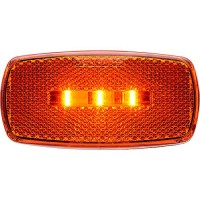 Optronics Surface Mount Led Marker/ Clearance Light W/Reflex, White Base, Amber Lens - Mcl32Abp - 158-Mcl32Abpf1