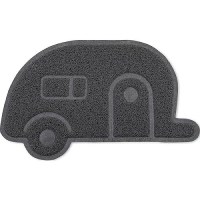 Scrub Rug Gray Retro Travl Trl Rug Grey Travel Trailer-Libatc - 53116 - 17-53116F1