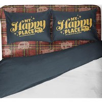 Camco 53118 Bed Sheets, King, Red Plaid/Navy - 53118 - 17-53118F1