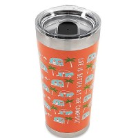 Camco 53322 Palm Trees / Rvs Tumbler, 20 Oz., Orange - 53322 - 17-53322F1