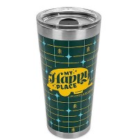 Camco 53325 My Happy Place Tumbler, 20 Oz., Green Grid - 53325 - 17-53325F1