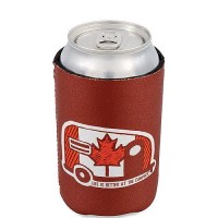 Camco 53373 Life Is Better At The Campsite Can Holder, Burgundy, Canada Flag/Camper - 53373 - 17-53373F1