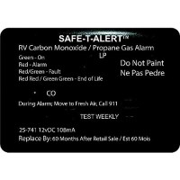 Mti Industries 12V 25 Series Safe-T-Alert Mini Rv Dual Carbon Monoxide/Propane Alarm - 25-741-Bl - 270-25741Blf1