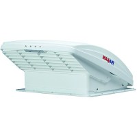 Maxxfan Deluxe 0005100K White Rv 10-Speed Fan W/Manual Opening & Rain Shield - 00-05100K - 278-0005100Kf1