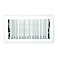 Rv Designer H873 Metal Floor Register, Dampered, White - H873 - 350-H873F1