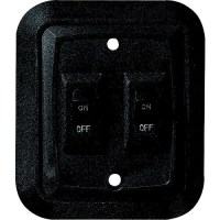 Rv Designer S656 Dc Dual Wall Switch In Plate, Black - S656 - 350-S656F1