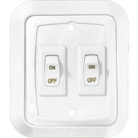 Rv Designer S657 Dc Dual Wall Switch In Plate, White - S657 - 350-S657F1