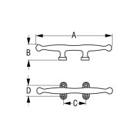 Sea-Dog 0416361 Ss Smart Cleat, 6-1/4