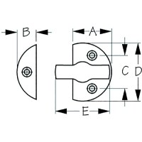 Sea-Dog 2223651 Door Button, #6 Fh, Brass, Weight= .13 A=1-3/16