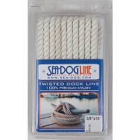 Sea Dog Premium Twisted Three-Strand Nylon Dock Line - 301110020Wh-1 - 354-301110020Wh1F1