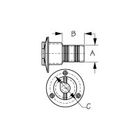 Seadog 351320L Locking Gas Hose Deck Fill W/Keys, 1-1/2