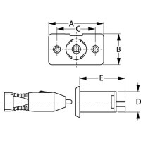 Power Socket Complete - 12 Vol - 426112-1 - 354-4261121F1