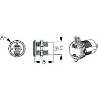 Seadog 4265111 Usb 3.0 & Usb-C Power Socket With Voltmeter, A:1-7/16