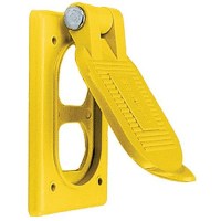 Hubbell Hbl52Cm21 Yellow Spring Loaded Polycarbonate Lift Cover Plate For Weatherproofing Duplex Receptacles - Hbl52Cm21 - 36-Hbl52Cm21F1