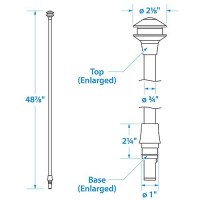 Seachoice All-Round Reduced Glare Replacement Light, 2 Nautical Mile Visibility For Sail Or Powerboats Under 66 Feet - 50-05761 - 50-05761F1