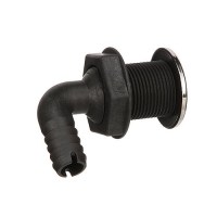 Seachoice 90-Degree Thru-Hull Connector, Fits 3/4 In. Id Hose, 1-3/8 In. Max Hull, White - 50-18541 - 50-18541F1