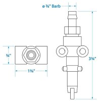 Fuel Conn-Merc Male 3/8 -  - 50-20581F1