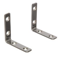 Seachoice 37551 Stainless Steel 90 Degree Angle Brackets (1 Pair Per Pack) - 37551 - 50-37551F1
