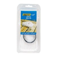 Seachoice 40201 Hollow Braid Polypropylene Anchor Line, White, 1/4
