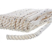 Seachoice Premium 3 Strand Twisted Nylon Dock Line - White With Blue Tracer - 47651 - 50-47651F1