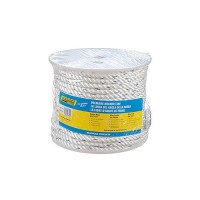 Premium 3-Strand Twisted Nylon Anchor Linewhite With Blue Tracer, 1/2
