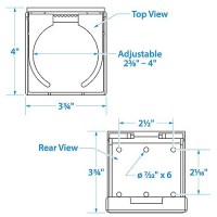 Seachoice 79411 Chrome Plated Folding And Adjustable Drink Holder - 50-79411 - 50-79411F1