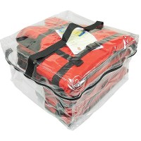Seachoice 85513 General Purpose Life Vest 4-Pack W/Bag & 4 Red Vests - 85513-Epe2220Aupk4Red - 50-85513F1