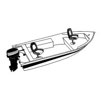 Carver 70124F10 V-Hull Fishing -Narrow Series, 14'6, Poly-Flex Ii Slate Gray - 70124F10 - 500-70124F10F1