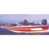 Carver 77318F10 Fish & Ski With Walk-Thru Windshield, 18'6, Poly-Flex Ii Slate Gray O/B - 77318F10 - 500-77318F10F1