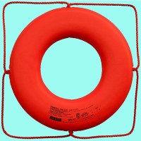 Jim-Buoy Closed Cell Foam U.S.C.G. Approved Life Ring With Rope Molded Into Core - Go-X-24 - 58-Gox24F1
