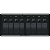 Blue Sea Systems Contura Water Resistant 12V Dc 8 Position Circuit Breaker Panel - 8371-Bss - 661-8371F1