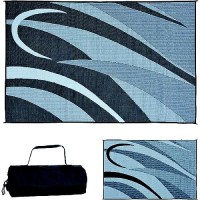 Ming'S Mark Reversible Mat, Graphic Black/Silver, 8' X 12' - Ga1-Blk/Slvr - 672-Ga1Blkslvrf1