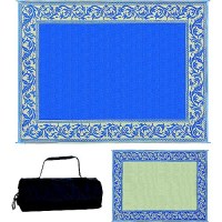 Ming'S Mark Reversible Mat, Classical Blue/Beige, 8' X 20' - Rc3-Blu - 672-Rc3Bluf1
