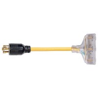 Parkpower 30153Gpa 30A Generator Plug To (3) 15A Receptacles Pigtail Adapter - 30153Gpa - 679-30153Gpaf1