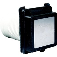 Park Power 6353Elrvblk Power Inlet, 50A Black W/Ss Trim - 6353Elrv.Blk - 679-6353Elrvblkf1