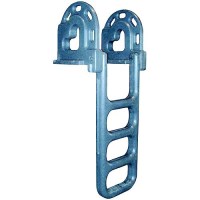 Dock Edge De2064F Polyethylene Flip Up Dock Ladder 4 Step Grey - De2064F - 686-De2064Ff1