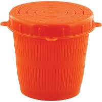 Scotty 672 0.5L Vented Bait Jar, Florescent Red, 100/Case - 672 - 736-672F1