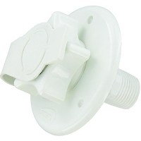Valterra Flush Mount Water Inlet, White Plastic - A01-0168Vp - 800-A010168Vpf1