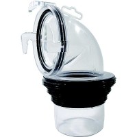 Valterra F023112Clbk Ez Coupler 90 Degree Bay Rv Sewer Connection Fitting, Clear And Black - F02-3112Clbk - 800-F023112Clbkf1