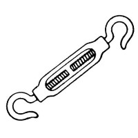Hook & Hook Turnbuckle - 1301720 - 838-1301720F1