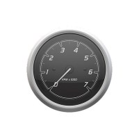 Quicksilver 8M6020110 Tachometer (7,000Rpm), Black/Brushed Stainless - 8M6020110 - 710-79-8M6020110F1