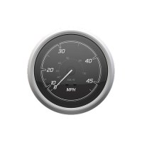 Quicksilver 8M6020111 Speedometer (45Mph), Black/Brushed Stainless - 8M6020111 - 710-79-8M6020111F1