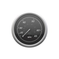 Quicksilver 8M6020112 Speedometer (45Mph), Black/Brushed Stainless - 8M6020112 - 710-79-8M6020112F1