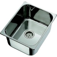 Ambassador S441711Brr Single Rectangle Stainless Steel Sink, Brushed - S44-1711-Br-R - 906-S441711Brrf1