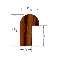 Whitecap 60835 Teak Edge Molding, 5' - 60835 - 299-60835F1
