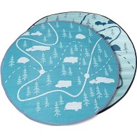 Camco 42834 6' Round Mat, Map Pattern - 42834 - 17-42834F1