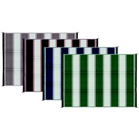 Open Air Stripe Awning Leisure Mat, 6' X 9' Charcoal - 42873 - 17-42873F1