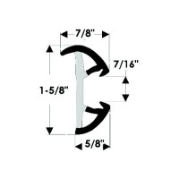 Taco V119991Bbk602 Semi-Rigid Suproflex Small Rub Rail Kit W/Flexible Vinyl Overlay Insert, 1-5/8